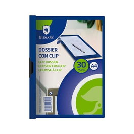 Bismark Pack de 5 Dossier con clip PP A4 azul