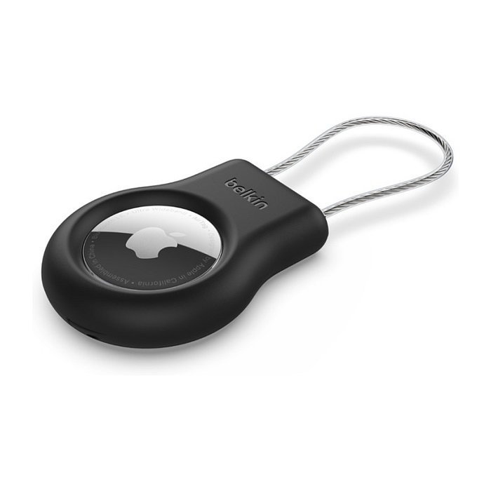 Belkin MSC009btBK Funda Negra para Apple AirTag con Soporte Resistente a Rayones