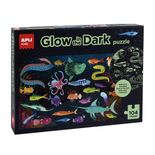 APLI Puzle Educativo Apli Kids 104 Piezas Fluorescente Océano APLI Puzle Educativo Apli Kids 104 Piezas Fluorescente Océano