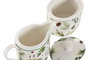 DKD Home Decor Set de 2 Azucareros de Porcelana Acebo 250ml