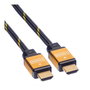 ROLINE Cable HDMI 1m 11.04.5561 con Retorno de Audio (ARC), Conectores Chapados en Oro, Negro