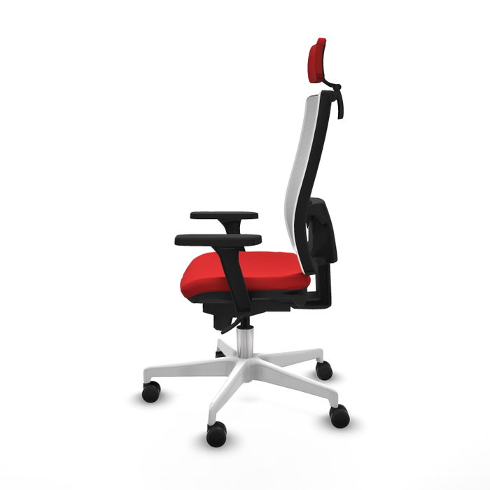 PIQUERAS Y CRESPO Silla de oficina Horna con mecanismo Sincro, Rojo y Blanco PIQUERAS Y CRESPO Silla de oficina Horna con mecanismo Sincro, Rojo y Blanco