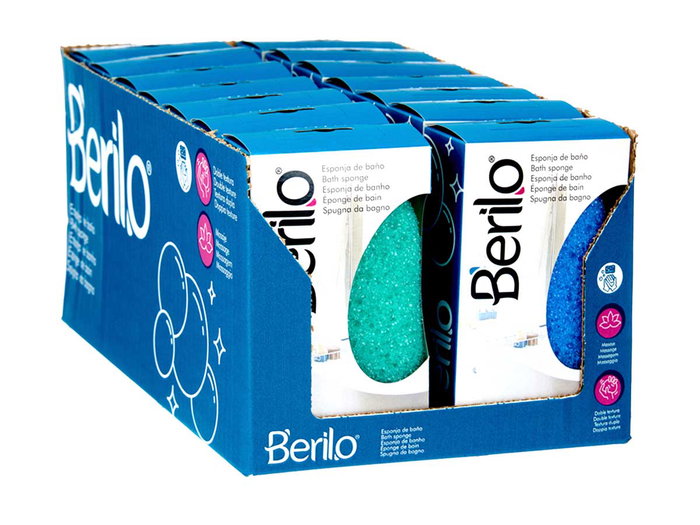 Berilo Esponja Masajeante Doble Capa Surtidos Colores 14 x 5 x 8.5 cm (Set de 14) Berilo Esponja Masajeante Doble Capa Surtidos Colores 14 x 5 x 8.5 cm (Set de 14)