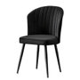 Hanah Home Juego de Sillas Negro MDF y Metal 4 Piezas 52x85x42 cm Elegantes y Cómodas