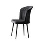 Hanah Home Juego de Sillas Negro MDF y Metal 4 Piezas 52x85x42 cm Elegantes y Cómodas