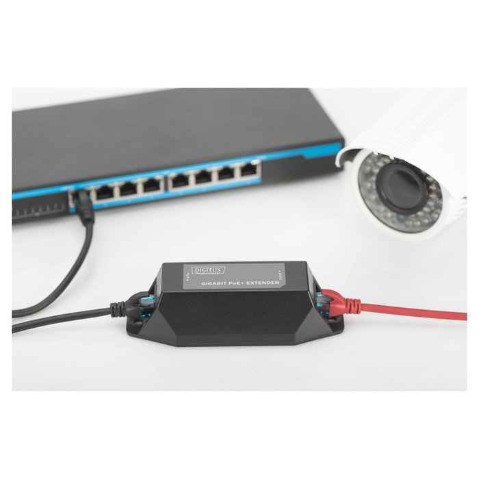 Digitus DN-95123 Extensor Gigabit PoE+ 22W Negro Digitus DN-95123 Extensor Gigabit PoE+ 22W Negro