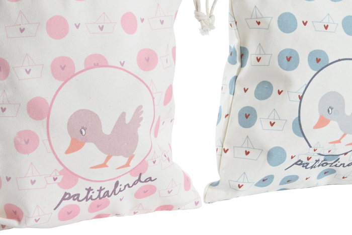 DKD Home Decor Bolsa Baby Patito Lindo 23 Rosa Azul Canvas Algodón 24 x 2 x 26 cm (12 Unidades) DKD Home Decor Bolsa Baby Patito Lindo 23 Rosa Azul Canvas Algodón 24 x 2 x 26 cm (12 Unidades)