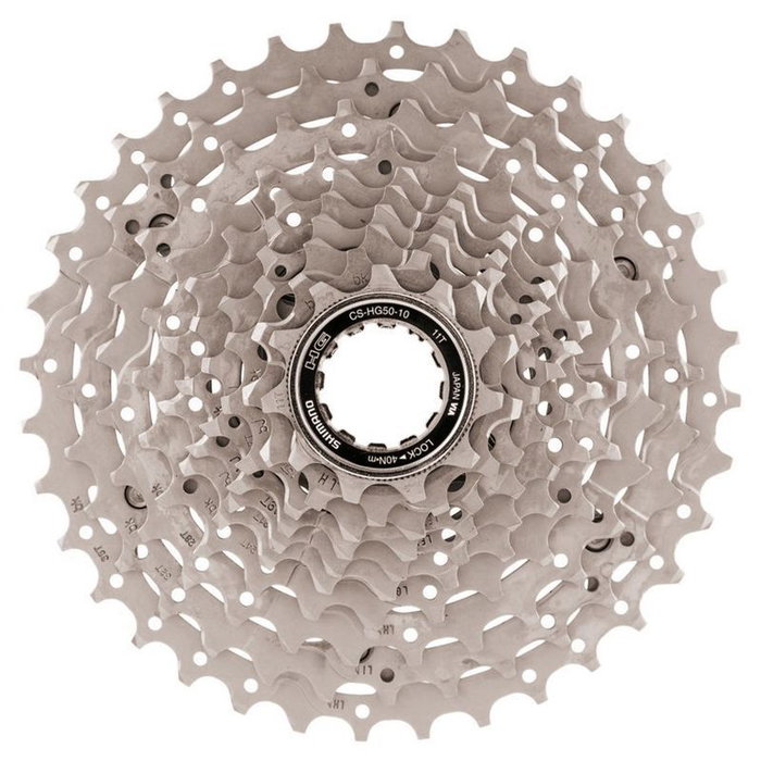 Shimano CS-HG50 Cassette 10 velocidades Deore 11-36 dientes MTB Plata Shimano CS-HG50 Cassette 10 velocidades Deore 11-36 dientes MTB Plata