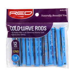Red Kiss 1/4" 12 Piezas Bigudí Rizado Frío Azul