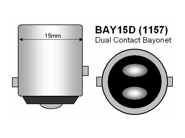 M-Tech LB076W Bombillas Led P21-5W 12V Blancas BAY15d 18xSMD5050