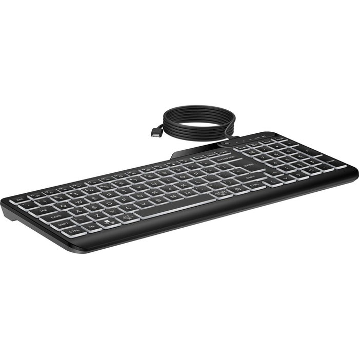 HP 400 Backlit Wired Keyboard con retroiluminación LED
