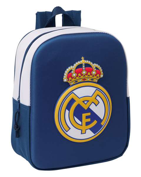 SAFTA Mochila 3D Real Madrid 27cm Guarderia Preescolar Compartimento Cremallera