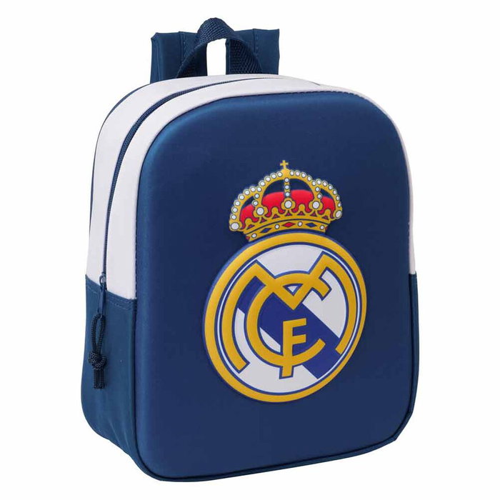 SAFTA Mochila 3D Real Madrid 27cm Guarderia Preescolar Compartimento Cremallera