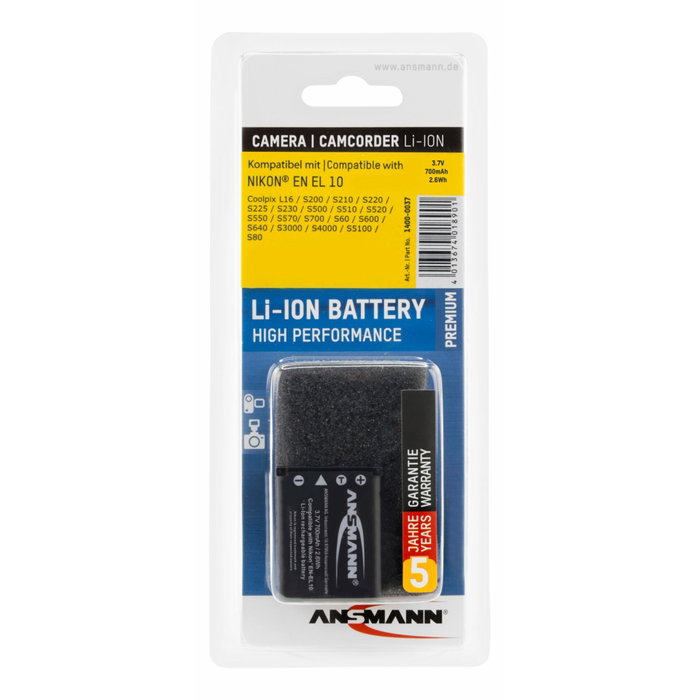 Ansmann A-Nik EN-EL10 Batería recargable de 650 mAh