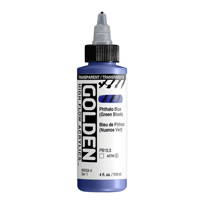 Golden High Flow Colores Acrílicos Transparente Thalo Azul (Verde) 118ml Golden High Flow Colores Acrílicos Transparente Thalo Azul (Verde) 118ml