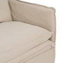 Sofá 2 Plazas Crema Tejido-Madera 180 X 97 X 89 cm