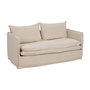 Sofá 2 Plazas Crema Tejido-Madera 180 X 97 X 89 cm