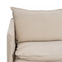 Sofá 2 Plazas Crema Tejido-Madera 180 X 97 X 89 cm