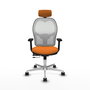 PIQUERAS Y CRESPO Silla de oficina Jorquera Naranja y Blanco