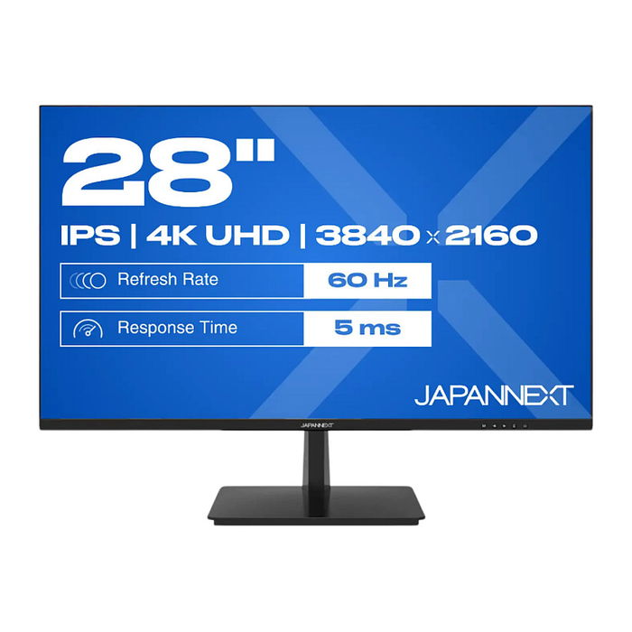 JapanNext JN-I280UHD60F-P Monitor 28" (71,1 cm) 4K UHD 3840x2160 IPS HDR 60Hz AMD FreeSync 5ms 300 cd/m² Altavoces HDMI DisplayPort Negro