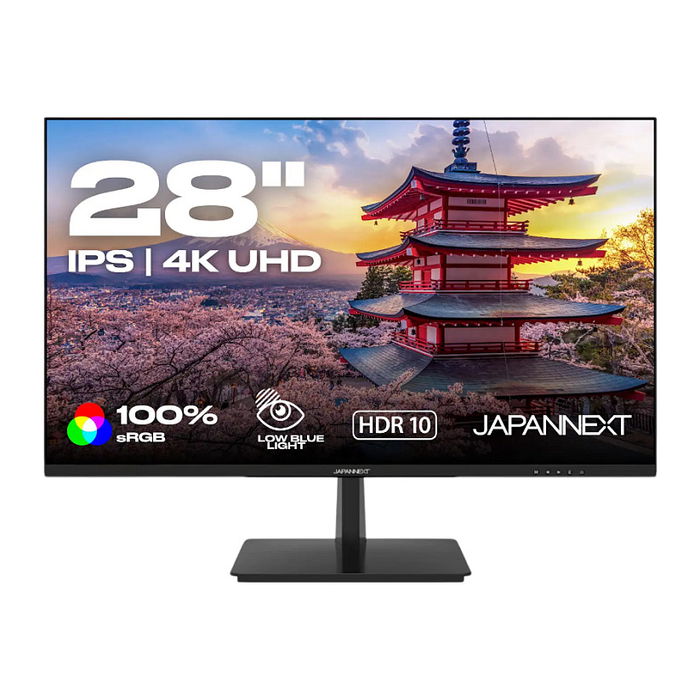JapanNext JN-I280UHD60F-P Monitor 28" (71,1 cm) 4K UHD 3840x2160 IPS HDR 60Hz AMD FreeSync 5ms 300 cd/m² Altavoces HDMI DisplayPort Negro