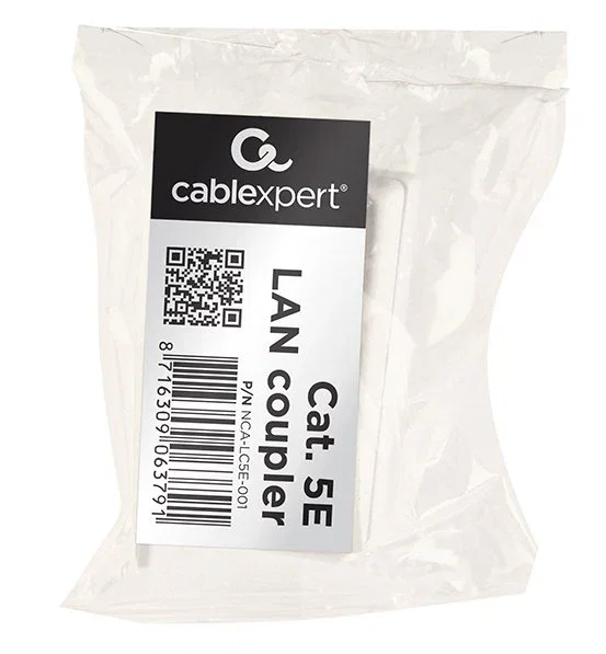 Gembird Acoplador RJ-45 Cat. 5E Hembra a Hembra Blanco