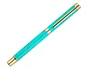 Belius Roller Aqua Turquesa y Dorado Tinta Negra Punta 0.7mm Caja Diseño