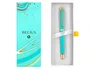 Belius Roller Aqua Turquesa y Dorado Tinta Negra Punta 0.7mm Caja Diseño