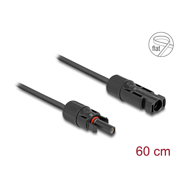 DeLOCK Cable plano solar DL4 macho a hembra 60 cm negro DeLOCK Cable plano solar DL4 macho a hembra 60 cm negro