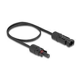 DeLOCK Cable plano solar DL4 macho a hembra 60 cm negro