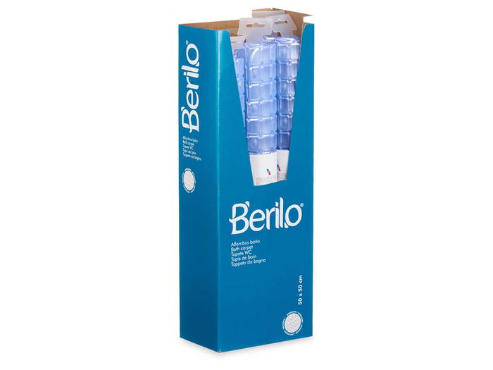 Berilo Alfombra de Baño Antideslizante Transparente con Cuadros Pequeños 6x50x6 cm (Set de 6)