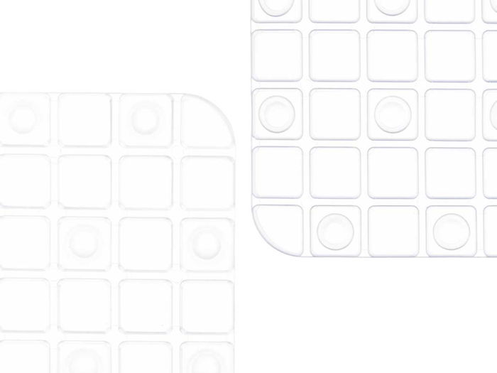 Berilo Alfombra de Baño Antideslizante Transparente con Cuadros Pequeños 6x50x6 cm (Set de 6)