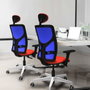 PIQUERAS Y CRESPO Silla de oficina Motilla Azul cielo y Azul con mecanismo Sincro/Traslack
