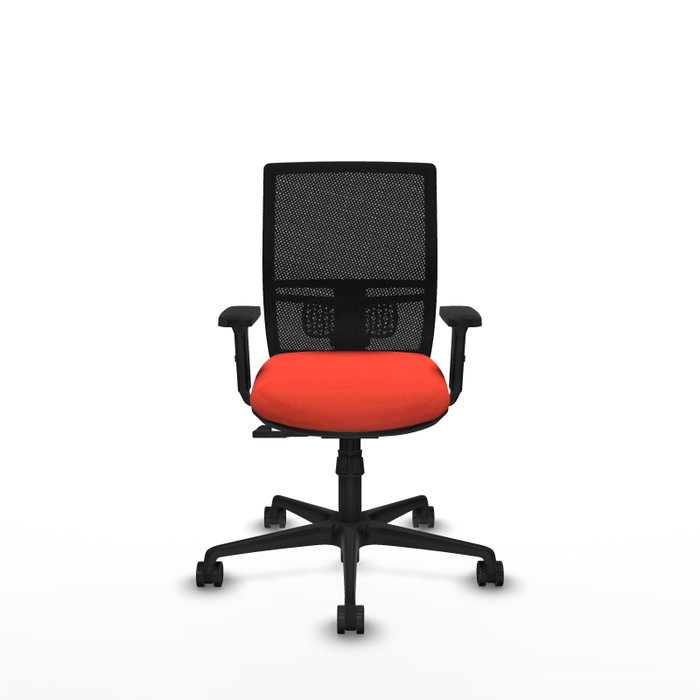 PIQUERAS Y CRESPO Silla de oficina Yunquera con mecanismo Sincro, Naranja oscuro y Negro PIQUERAS Y CRESPO Silla de oficina Yunquera con mecanismo Sincro, Naranja oscuro y Negro