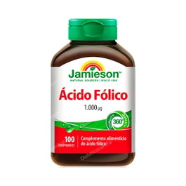 JAMIESON Ácido Fólico 1000mcg, 100 comprimidos