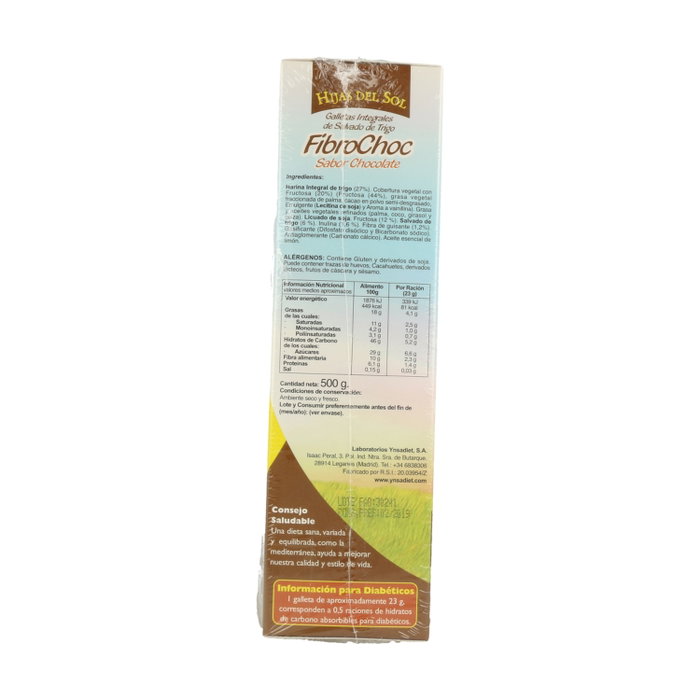 Hijas del Sol Galletas Fibrochoc 500 g Hijas del Sol Galletas Fibrochoc 500 g