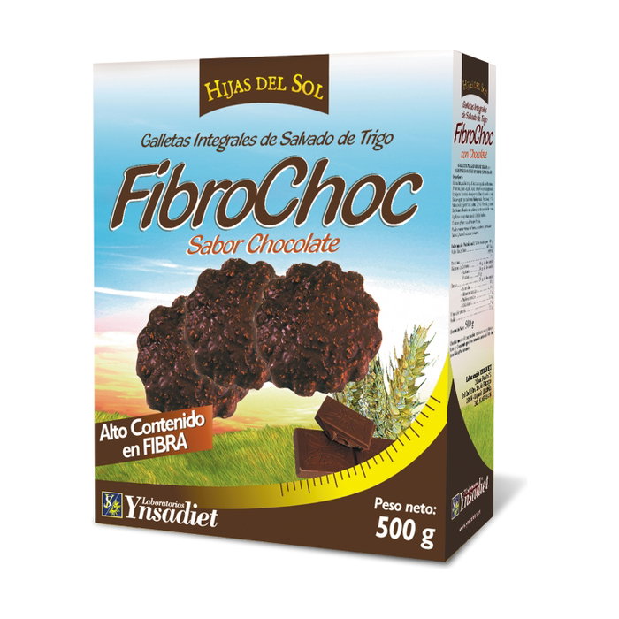 Hijas del Sol Fibrochoc Galletas con Fibra y Chocolate 500g Hijas del Sol Fibrochoc Galletas con Fibra y Chocolate 500g