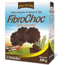 Hijas del Sol Galletas Fibrochoc 500g - Galletas Integrales con Chocolate y Alto Contenido en Fibra, con Fructosa