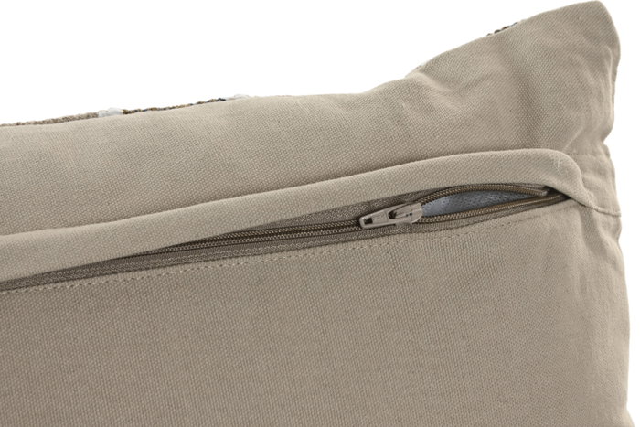DKD Home Decor Cojín Algodón Velvet Gris Claro 50x30 cm