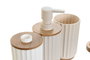 DKD Home Decor Set de Baño de 3 Piezas en Bambú y PS Surtido
