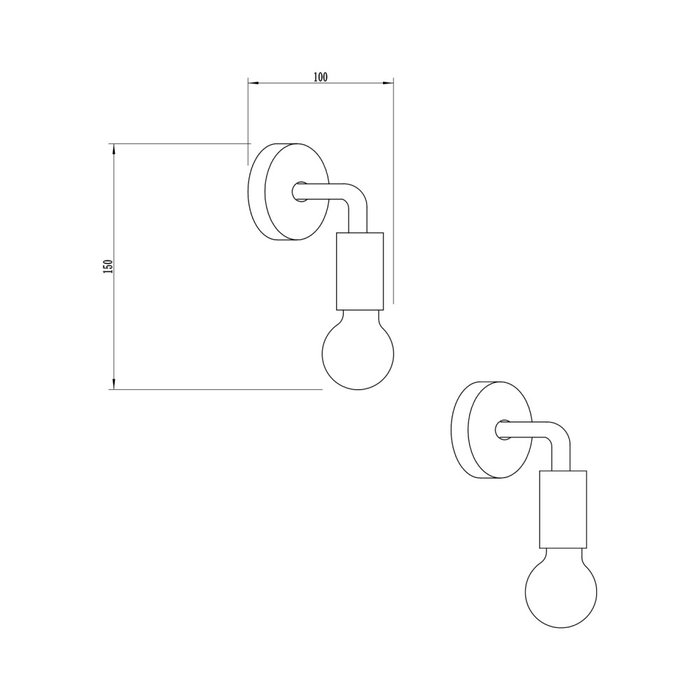 Aplique de pared Springs diseño elegante retro SKD-W1017 luz LED E27