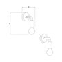 Aplique de pared Springs diseño elegante retro SKD-W1017 luz LED E27