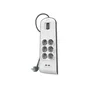 Belkin BSV604VF2M-V2 Regleta con 6 Tomas AC y 2 Puertos USB-A Gris, Blanco