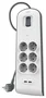 Belkin BSV604VF2M-V2 Regleta de 6 Tomas AC y 2 Puertos USB-A Gris, Blanco