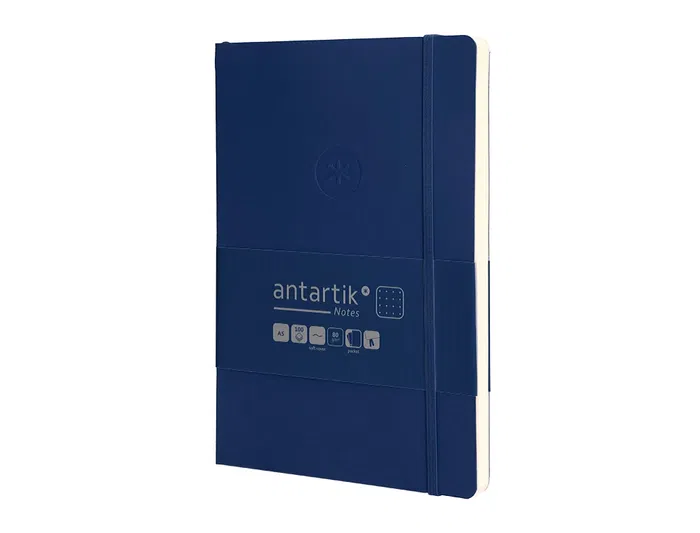 Antartik Cuaderno Tapa Blanda A5 Hojas Puntos Azul Marino 80 Hojas 80gr FSC
