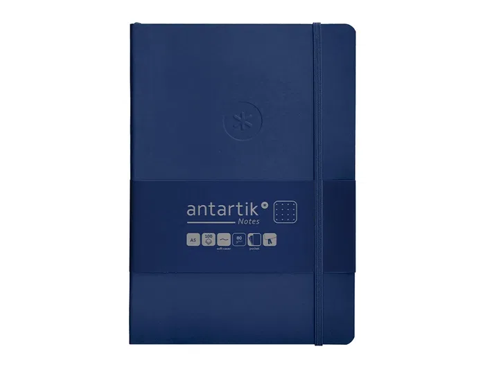 Antartik Cuaderno Tapa Blanda A5 Hojas Puntos Azul Marino 80 Hojas 80gr FSC