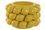 DKD Home Decor Centro de Mesa Gres Limones Amarillo 28x28x20 cm