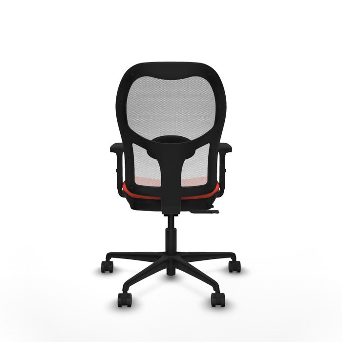 PIQUERAS Y CRESPO Silla de oficina Jorquera con mecanismo Sincro/Traslack, Tela Naranja oscuro y Malla Blanco PIQUERAS Y CRESPO Silla de oficina Jorquera con mecanismo Sincro/Traslack, Tela Naranja oscuro y Malla Blanco