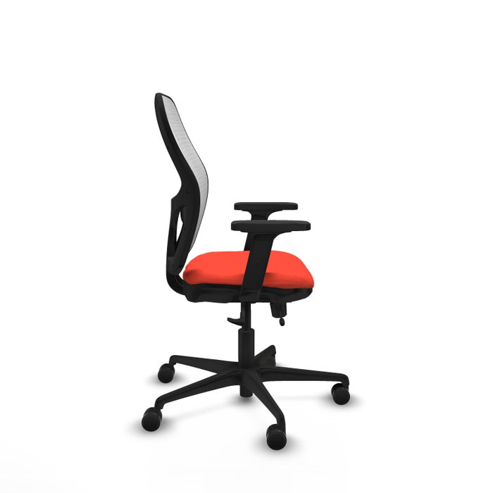 PIQUERAS Y CRESPO Silla de oficina Jorquera con mecanismo Sincro/Traslack, Tela Naranja oscuro y Malla Blanco PIQUERAS Y CRESPO Silla de oficina Jorquera con mecanismo Sincro/Traslack, Tela Naranja oscuro y Malla Blanco