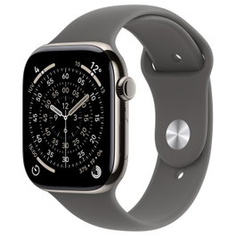 Apple Watch Series 11 Titan Natur Cellular 42mm (Sportarmband steingrau) M/L